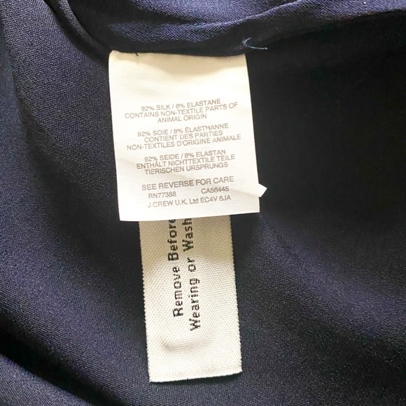 πHPπ J. CREW TUXEDO RUFFLE SILK GEORGETTE BLOUSE - Picture 8 of 9